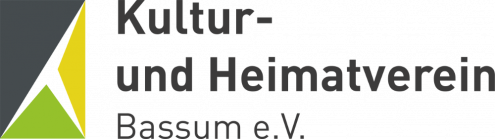 Logo Kultur- und Heimatverein Bassum e.V.: schwarze Buchstaben, davor ein schwarz, gelb, grünes Rechteck